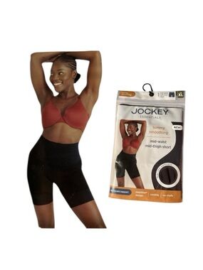 Jockey Black Shapewear Tummy Smoothing Mid Waist Shorts